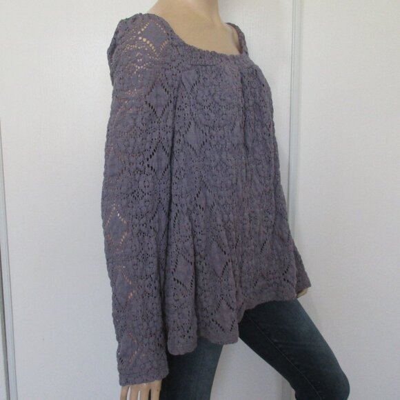 🌸SOLD🌸 MAURICES Top Size 1X Purple Lace Blouse - Picture 7 of 13